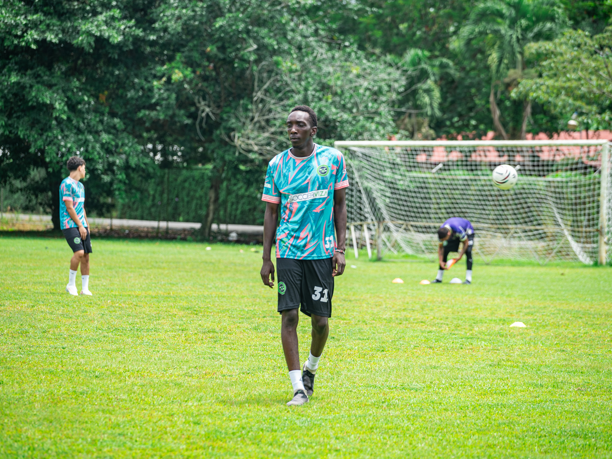 Player training in Wolaba jersey